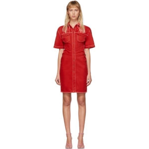  오프화이트 Red Denim Dress