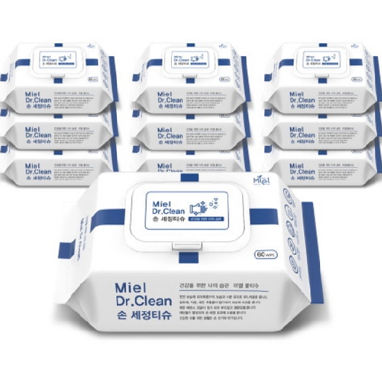 닥터클린 손세정티슈 캡형 60매