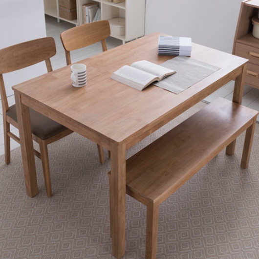 리바트 뉴시나몬 원목 식탁 1200 (의자별도)_이미지