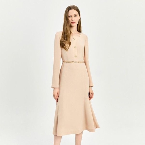 에스쏠레지아 S쏠레지아 스퀘어넥 플레어 원피스 SOO3WOP020_이미지