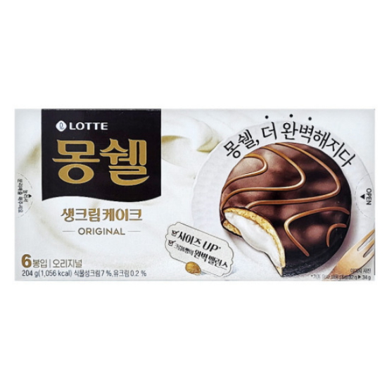 롯데제과 몽쉘 생크림 케이크 오리지널 204g (6개)