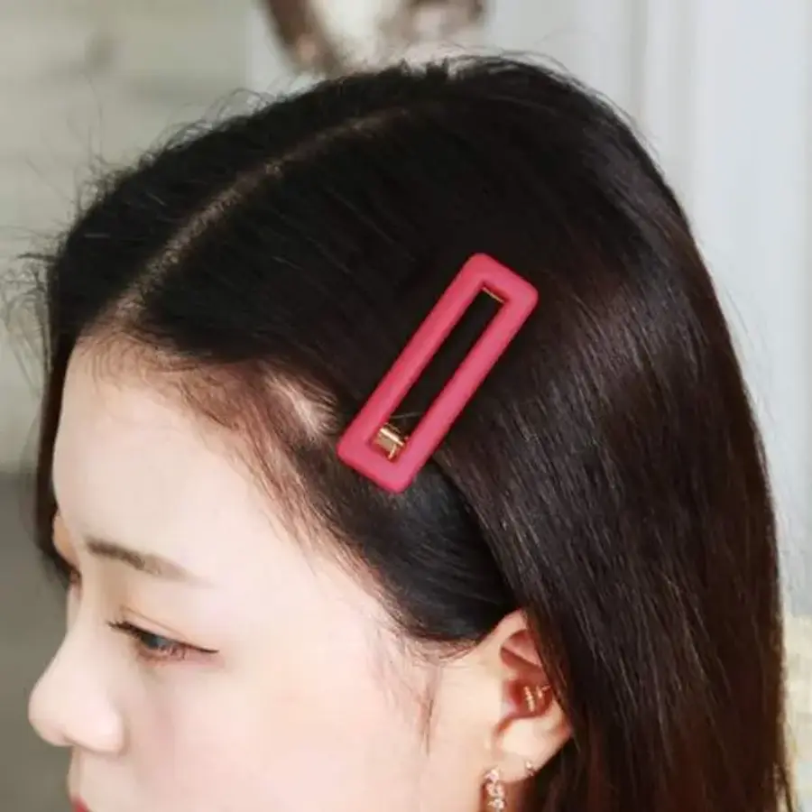 심플 825KIC14 사각 머리 집게핀 앞머리 옆머리 헤어핀_이미지