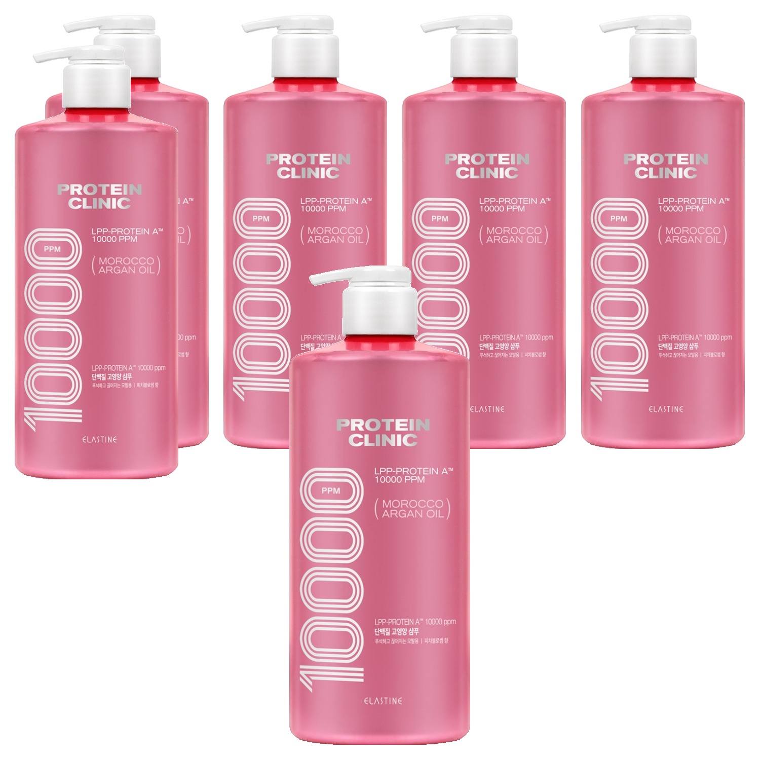 엘라스틴 프로틴클리닉 10000 단백질 고영양 샴푸 피치블로썸향 1000ml (6개)_이미지