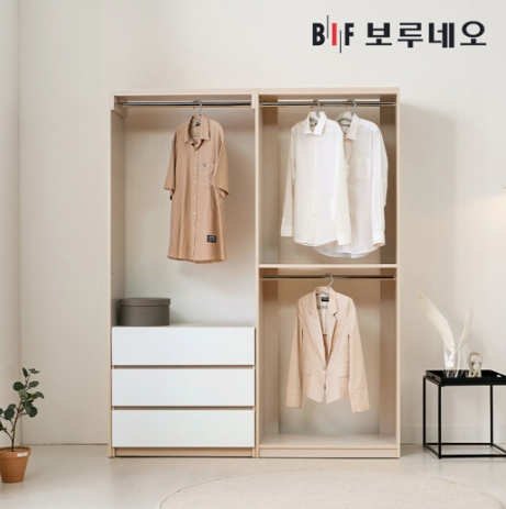 BIF보루네오  리타 시스템행거 드레스룸 F세트 1600