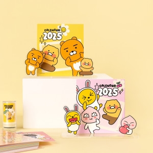 아이콘스 카카오프렌즈 2025 세이치즈 아크릴 탁상 캘린더_이미지