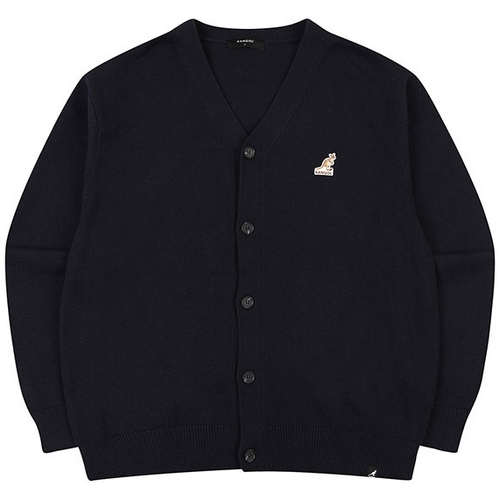 캉골 로고 패치 가디건 1879 (네이비)