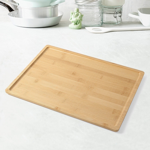 키친몰 대나무 사각 우드트레이 40x30cm 나무쟁반 사각쟁반 우드쟁반 카페쟁반 나무쟁반_이미지