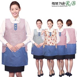레뷰가운 JAE13 원피스앞치마/교사용/어린이집/유치원/선생님_이미지