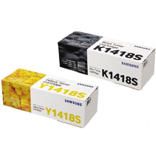 삼성전자 정품 CLT-K1418S, CLT-Y1418S 2색 세트