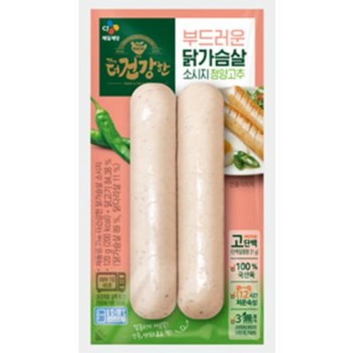 CJ제일제당 The더건강한 닭가슴살 소시지 청양고추 120g (25개)_이미지