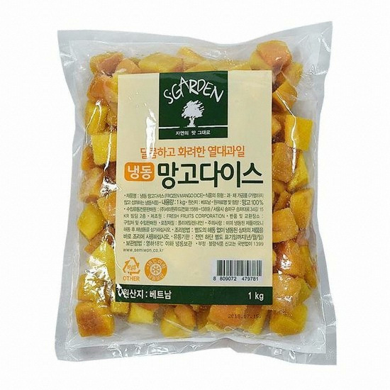 세미원푸드 냉동 망고다이스 1kg (1개)