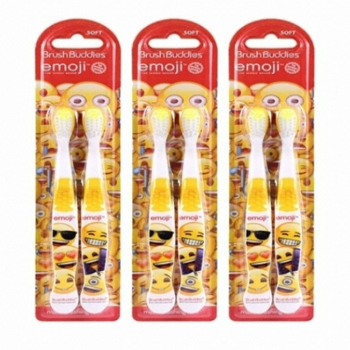 브러쉬버디즈 이모지 키즈칫솔 (6개)_이미지