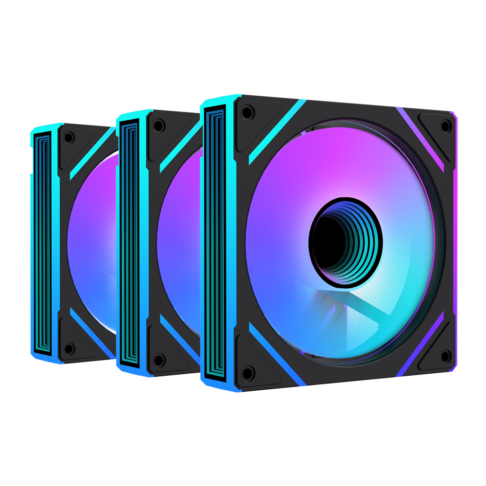 AONE STORM INFINITY PRO-120 ARGB PWM REVERSE (3팩, 블랙)_이미지