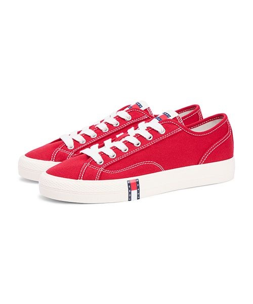 타미힐피거 TOMMY HILFIGER 아카이브 Y2K 캔버스 스니커즈 레드 T52G1ARS300JT1XLE 162107_이미지