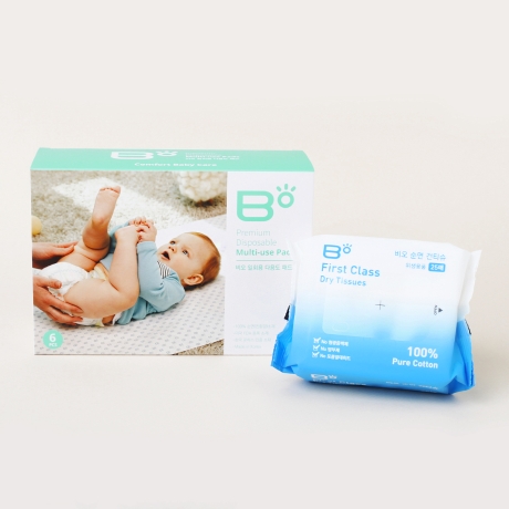 비오 순면 건티슈 25매 10팩 + 일회용 다용도 패드 2팩 (1세트)_이미지