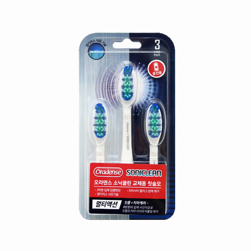 오라덴스 소닉클린 멀티액션 리필 칫솔모 (충전용,3개)_이미지