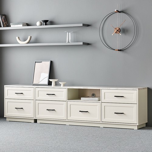 쎄라비리빙 클린트 대리석패턴 높은 거실장 2400_이미지