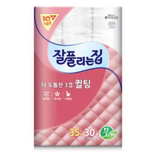 미래생활 잘풀리는집 퀼팅 35m (30롤) (2팩)