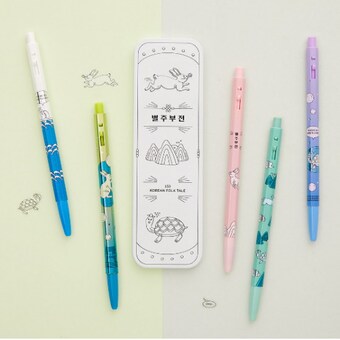 <b>모나미</b> <b>153</b> 별주부전 볼펜 세트 0.5mm