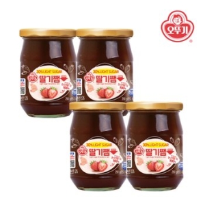 오뚜기 LIGHT&JOY 당을줄인 논산딸기쨈 290g (4개)