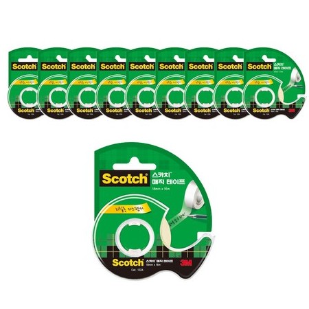 3M 스카치 매직 테이프 디스펜서 122 18mm x 16m (10개)_이미지