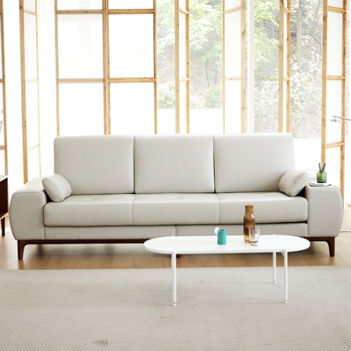 로코코 앤다이브 카우 천연가죽 소파 4인용