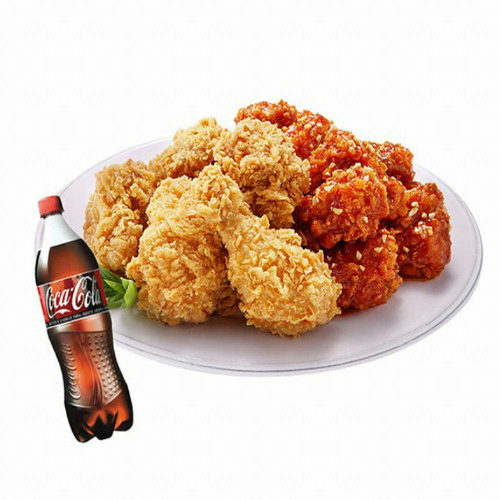 BBQ치킨 ㅤ황금올리브치킨반반 + 콜라 1.25L 교환권_이미지