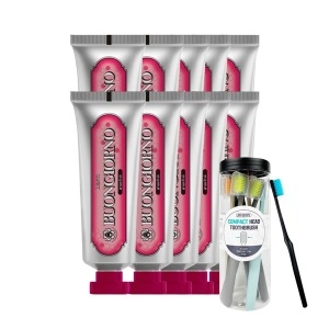 아토세이프 덴티본조르노 덴티 본조르노 구취케어 치약 자몽향 100g 10개 + 칫솔 8개 (1세트)