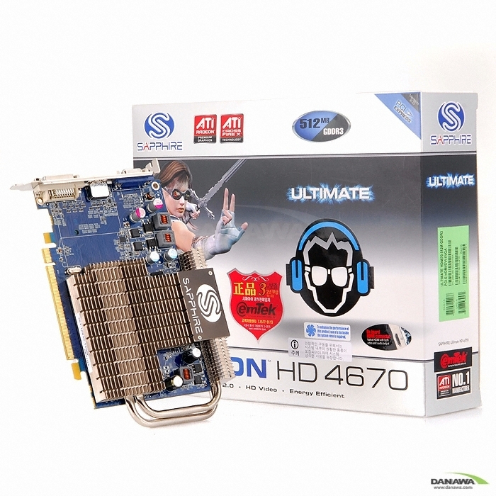 SAPPHIRE 라데온 HD 4670 Ultimate HDMI D3 512MB 이엠텍_이미지