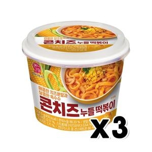 한일식품 본고장 콘치즈 누들떡볶이 208.5g (3개)_이미지
