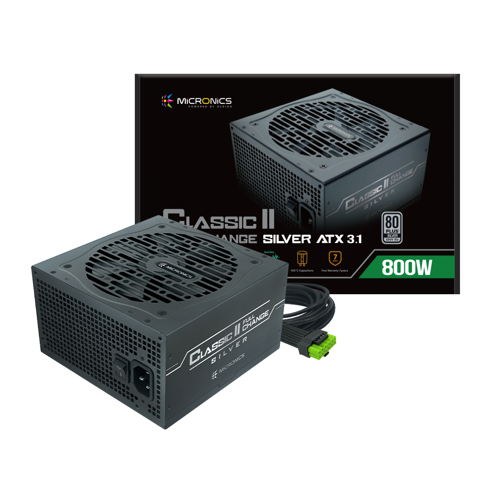 마이크로닉스 Classic II 풀체인지 800W 80PLUS실버 ATX3.1이미지입니다. 누르면 해당 게시물로 새창이동합니다.