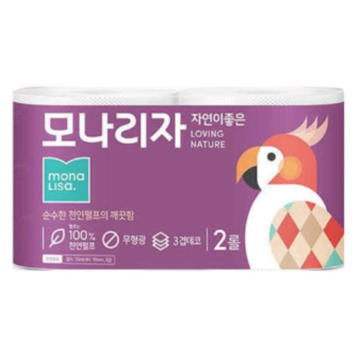  모나리자 자연이좋은 25m (2롤) [6팩]