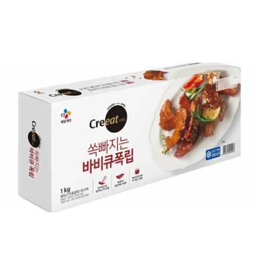 CJ제일제당 크레잇 쏙빠지는 바베큐폭립 1kg이미지입니다. 누르면 해당 게시물로 새창이동합니다.
