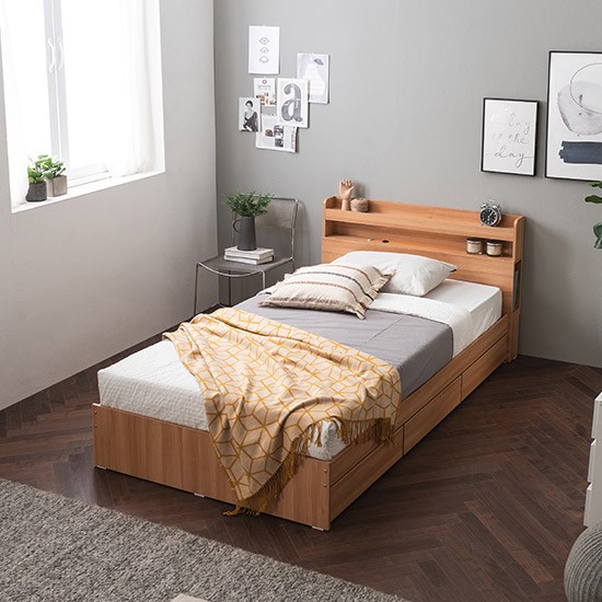 잉글랜더 보노 3단 수납 LED침대 SS (65T양모케미컬폼필로우탑9존독립)