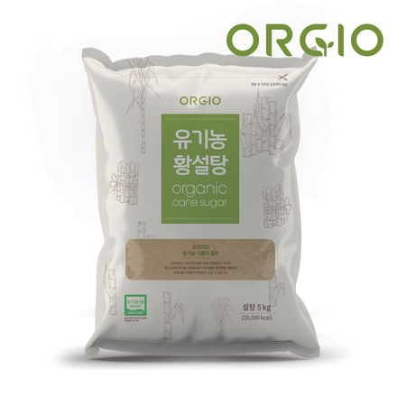 오르지오 유기농 사탕수수 비정제설탕 5kg (3개)