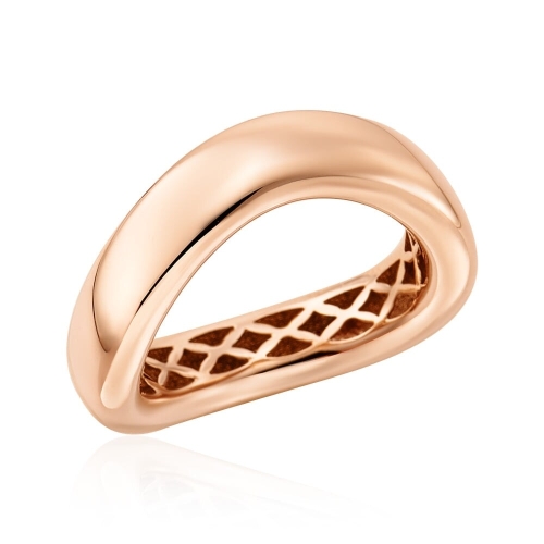 비앤비골드 14K 볼륨 커브 웨이브 올밴드 할로우링 반지 SRS42136