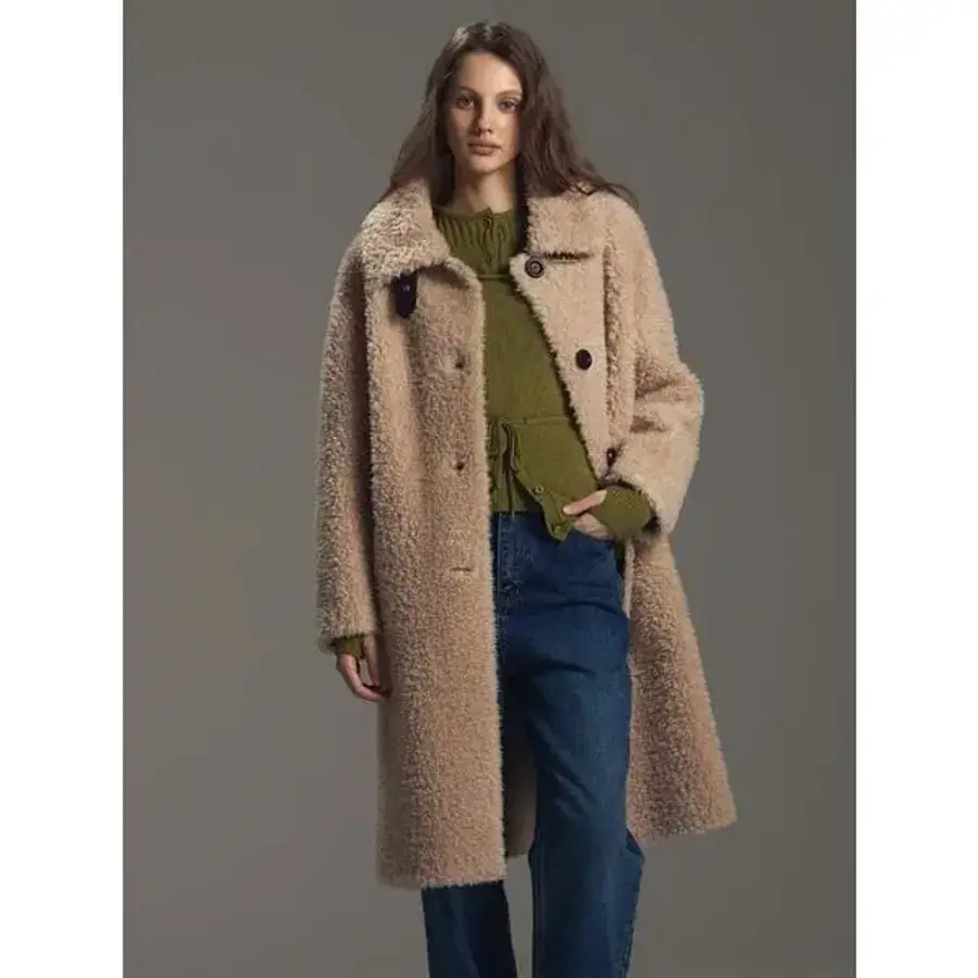 리오벨 호주산 컬링 양모 롱코트 1059319