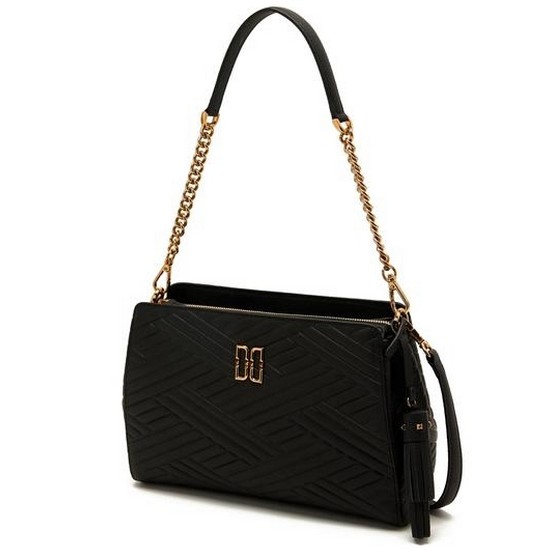 가죽 퀼팅 칼라일 클래식 숄더백 DCBA9F365BK