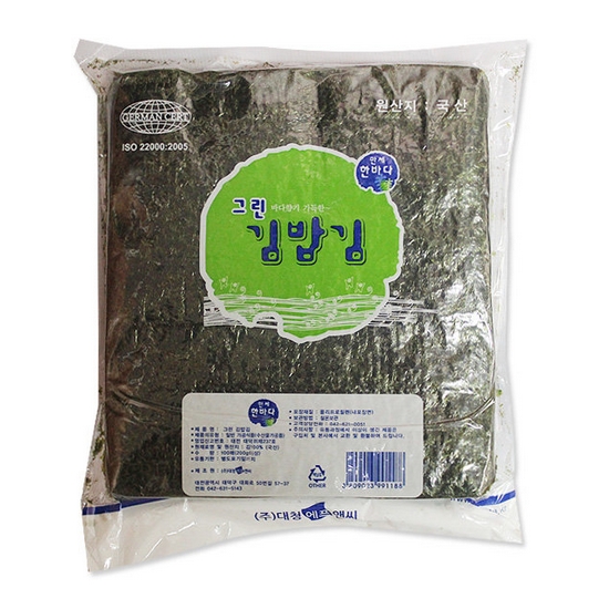대청에프앤씨 만세한바다 만세한바다 그린 김밥김 200g (1개)_이미지