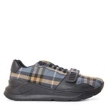 버버리 남성 체크 코튼 스니커즈 Mens Regis Check Cotton Trainers 154206346