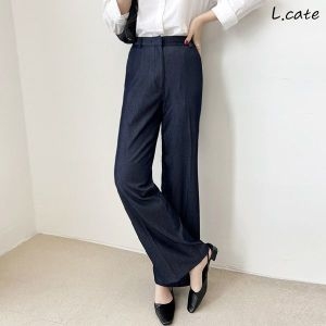 우먼 여성 데님 슬랙스 LDM506 세미부츠컷 정장