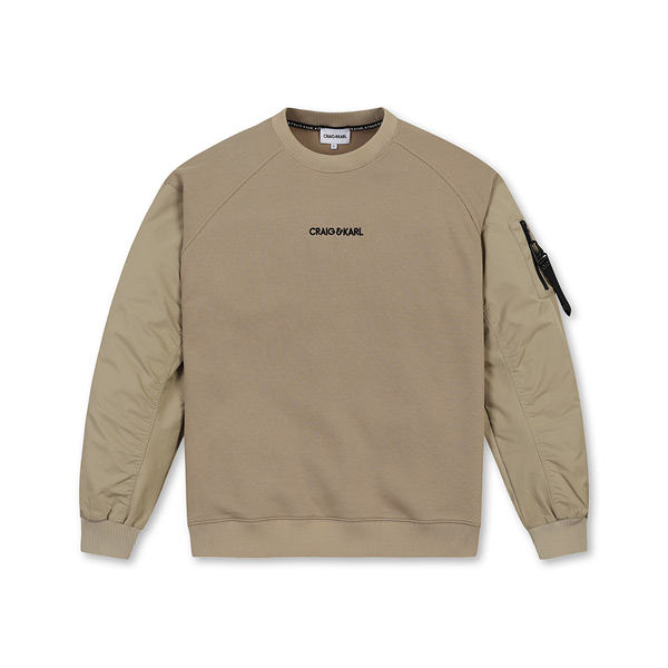 크랙앤칼 MA-1 소매우븐 하이브리드 티셔츠 C253MTR005