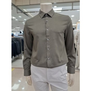 바쏘옴므 카키스판 긴팔캐쥬얼셔츠 WSY3TD17AKH_이미지