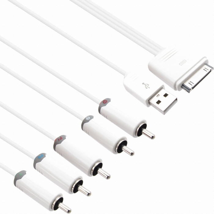 Prolink iPhone·iPod·iPad USB 데이터·충전·컴포넌트 PMM229 케이블 (2m)_이미지