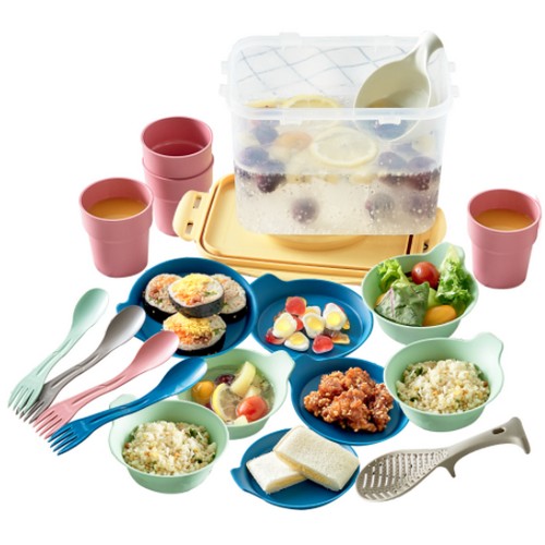 이지앤프리 4인 피크닉 캠핑 식기 세트 19P_이미지