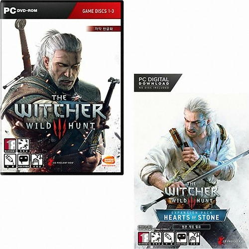 더 위쳐 3 와일드 헌트 + 확장팩: 하츠 오브 스톤 패키지 PC