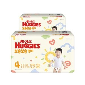 하기스 보송보송 팬티형 4단계 공용 56매X2팩 기저귀