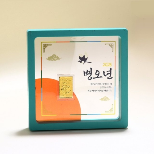 골드퀸즈 24K 순금 병오년 새해 액자 기프트 특별 선물_0.05g (1개)_이미지