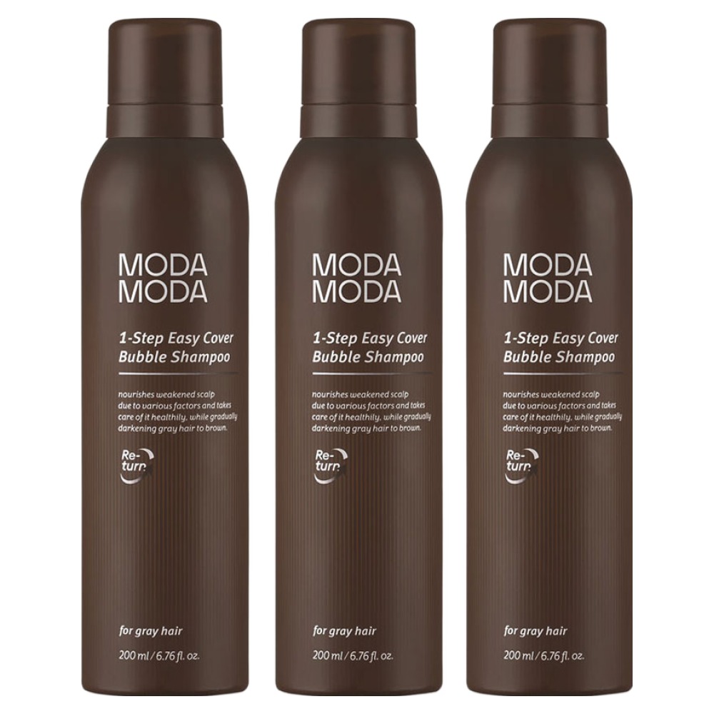 모다모다 원스텝 이지 커버 버블샴푸 200ml (3개)_이미지
