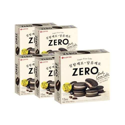 롯데제과 제로 카카오 케이크 171g (5개)